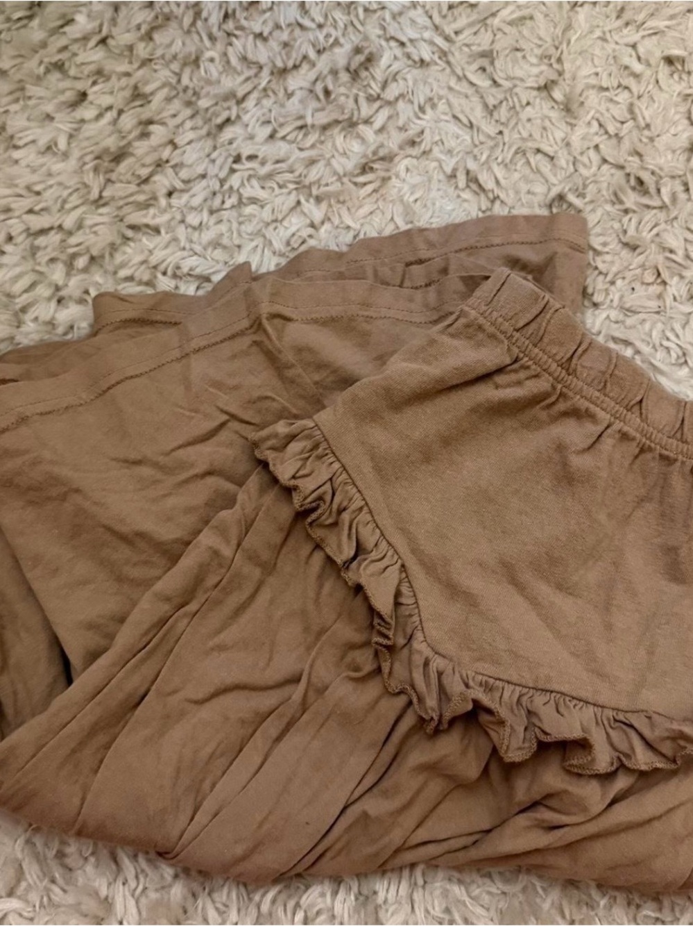 Free People Tan A-Line Ruffle Tiered Skirt and tank - Picture 2 of 4